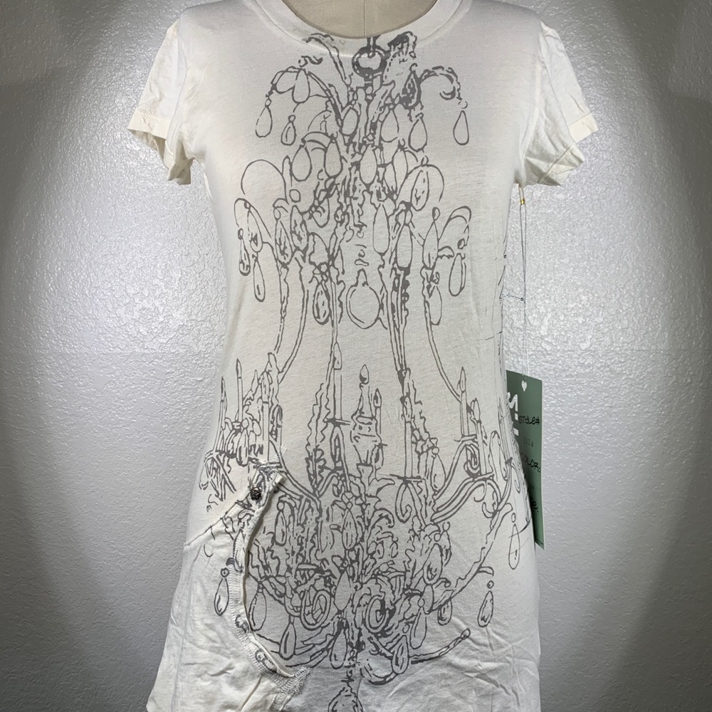 2wotenten5ive Johnny Was Chandelier Tee Shirt NWT